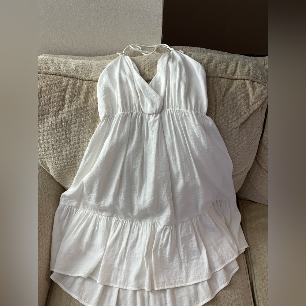 White Halter Dress